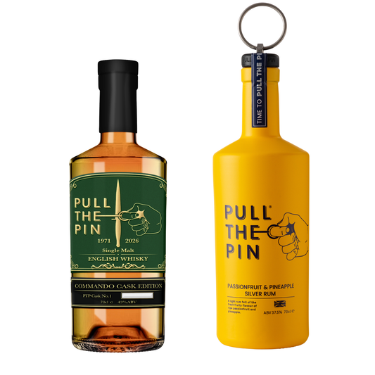 Single Malt Single Cask NCF First cask Commando English Whisky and a bottle Passionfruit & PineappleRum